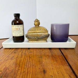 CB2 White Rubber Coated Tank Tray